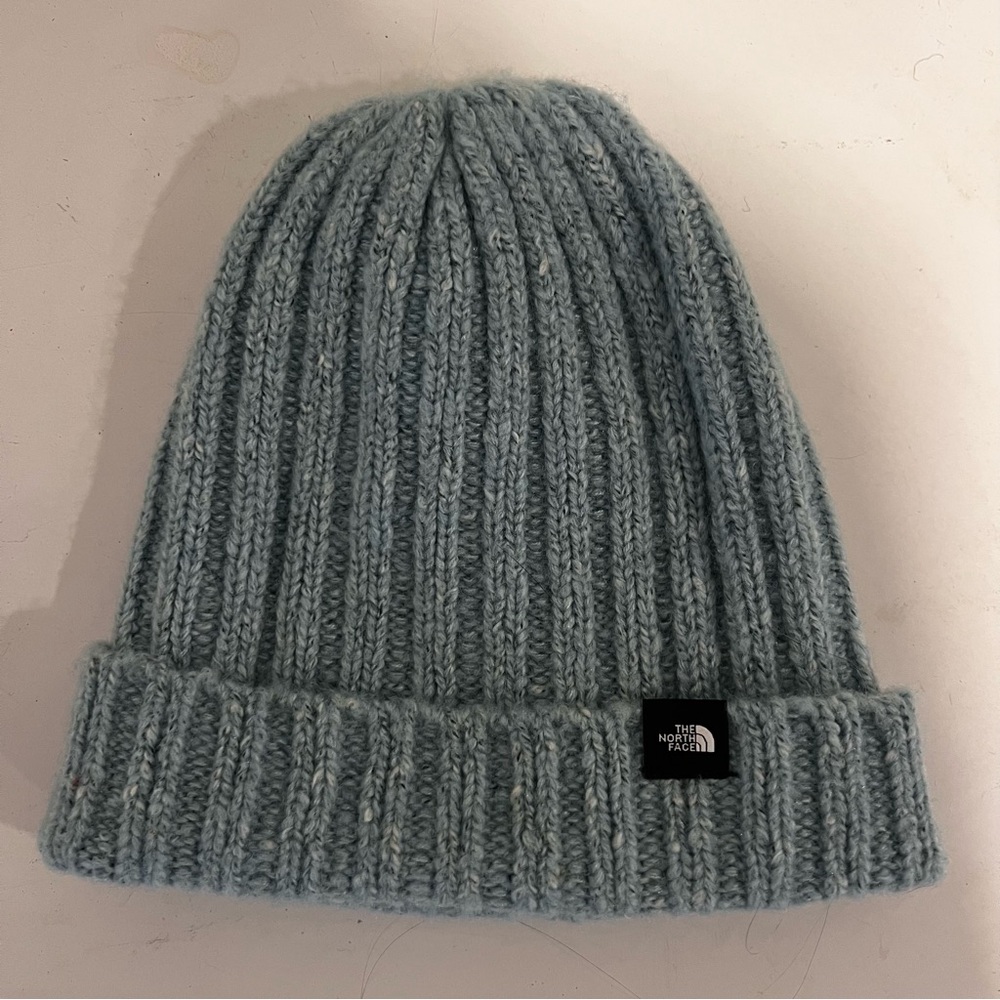 The North Face Aqua Blue Rib Knit Women’s Winter Ski Hat Beanie